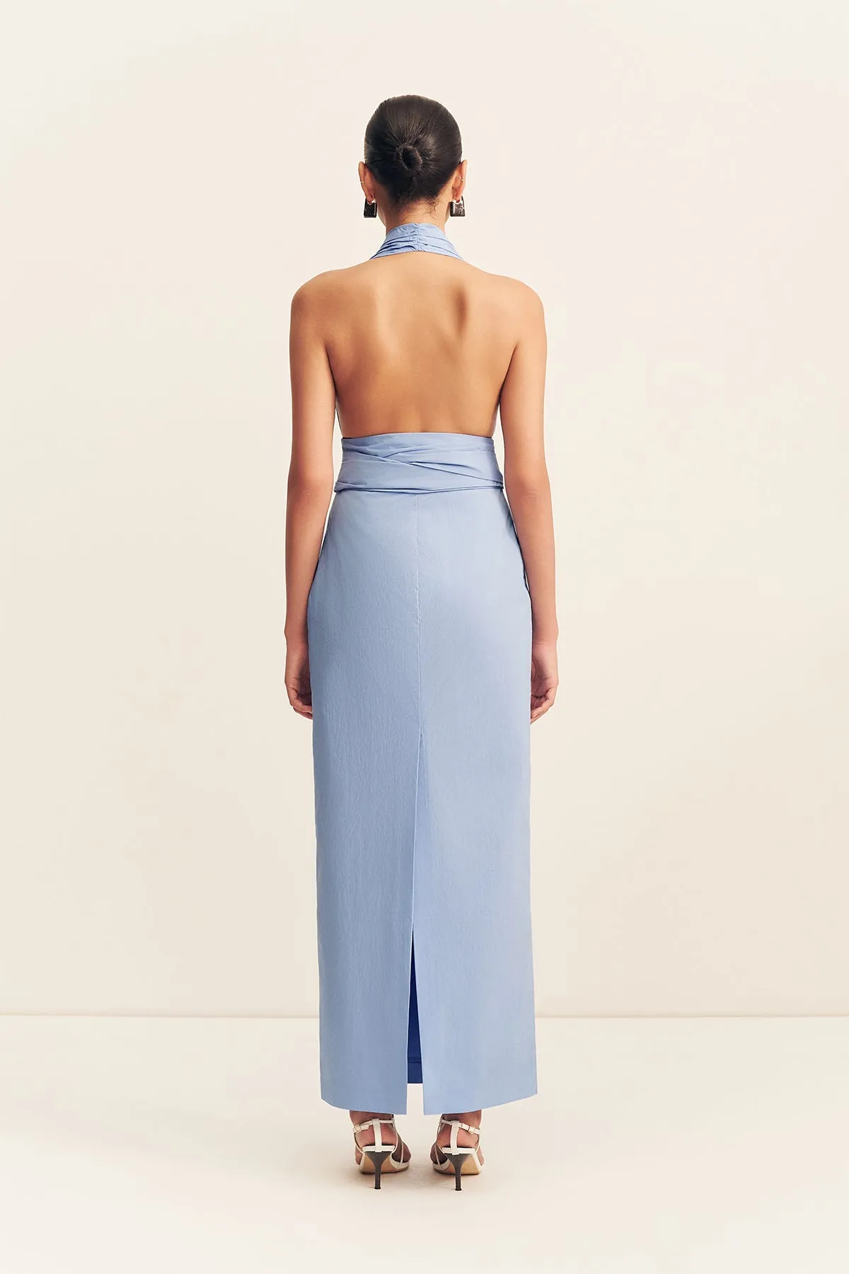 CAMPBELL HALTER PLUNGED MAXI DRESS - AZURINE sold by Shona Joy product image thumbnail 5