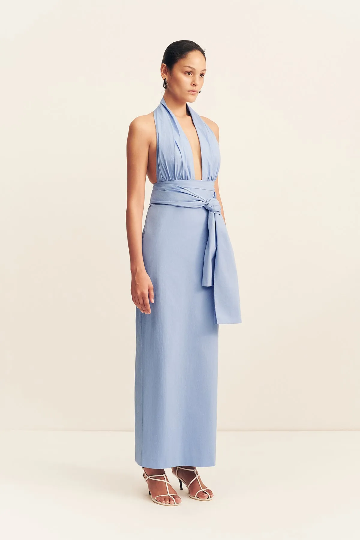 CAMPBELL HALTER PLUNGED MAXI DRESS - AZURINE sold by Shona Joy product image thumbnail 3