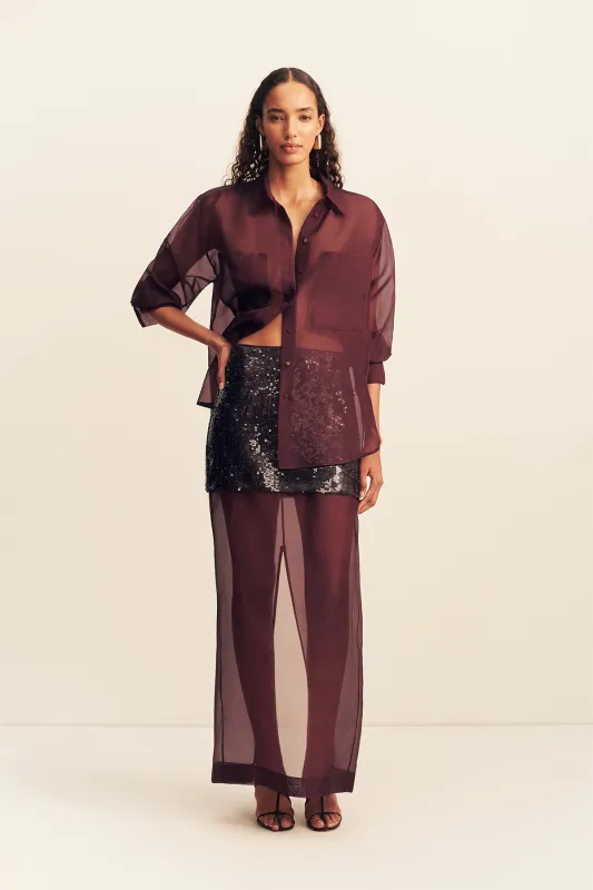 TIBBY SILK ORGANZA SHIRT - PORT ROYALE made by Shona Joy