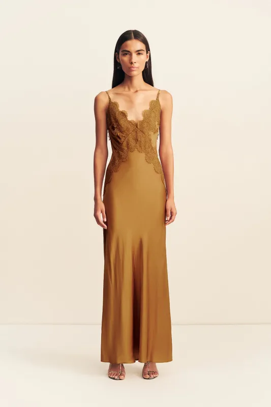 SIMONA LACE SLIP MAXI DRESS - MEDALLION made by Shona Joy