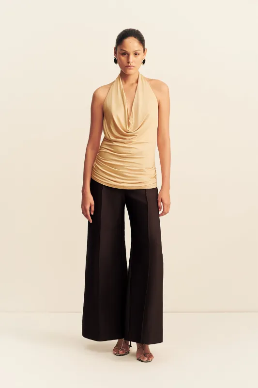 MIRO SLINK JERSEY COWL TOP - SAND made by Shona Joy
