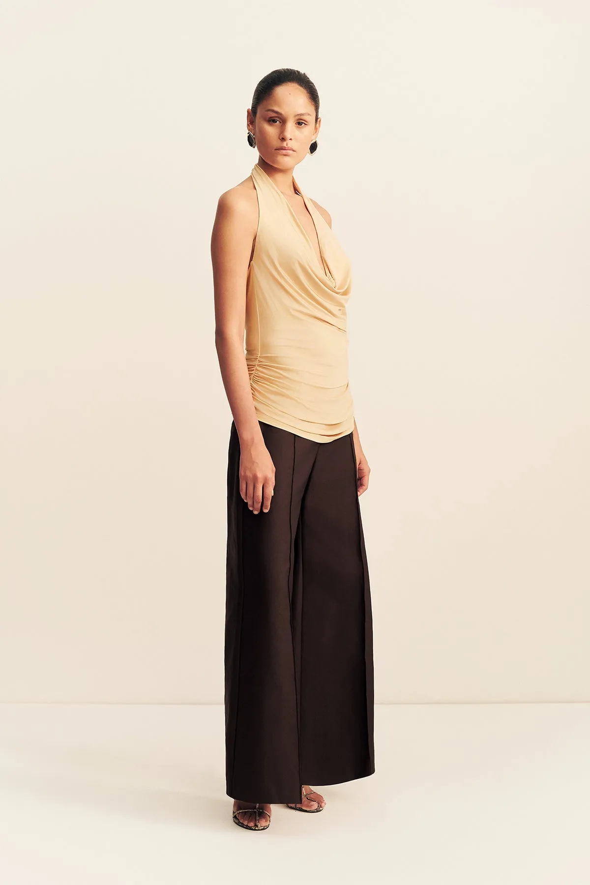 MIRO SLINK JERSEY COWL TOP - SAND sold by Shona Joy product image thumbnail 3