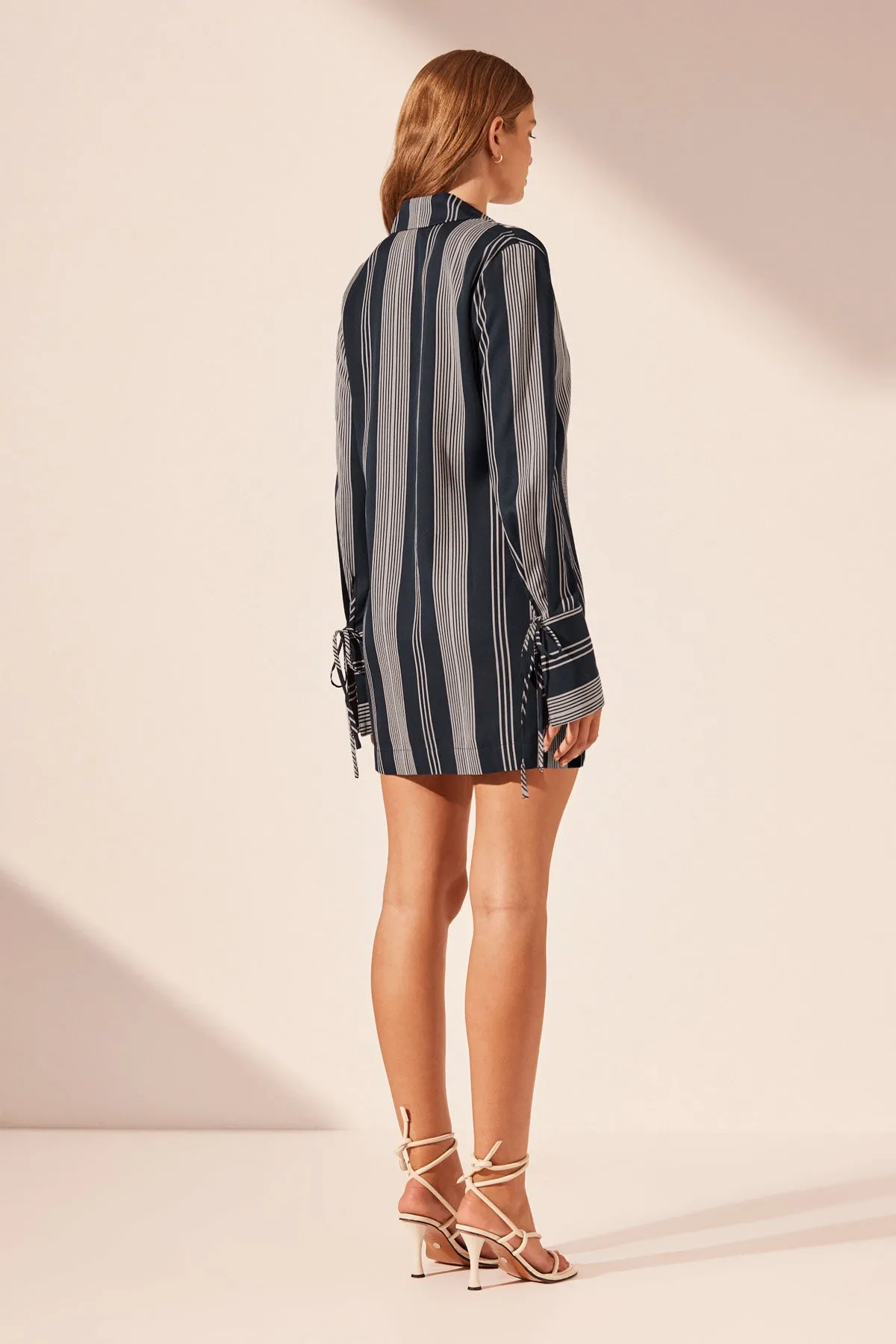 HARLOW SHIRT TIE MINI DRESS sold by Shona Joy product image thumbnail 4