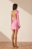 ARIENZO LONG SLEEVE OPEN BACK MINI DRESS - IBIS ROSE sold by Shona Joy
