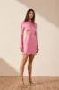 ARIENZO LONG SLEEVE OPEN BACK MINI DRESS - IBIS ROSE sold by Shona Joy