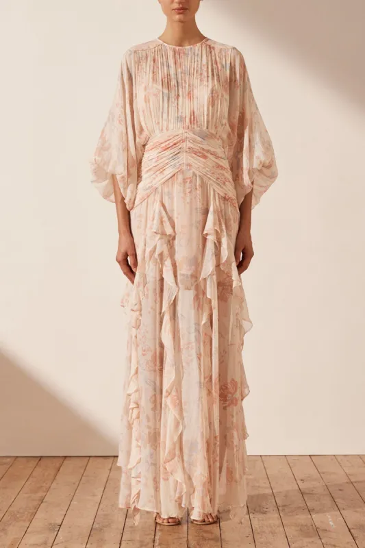 FAYE ROUND NECK BALLOON SLEEVE MAXI DRESS sold by Shona Joy