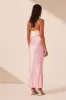 LA LUNE BIAS COWL MIDI DRESS - PEONY sold by Shona Joy