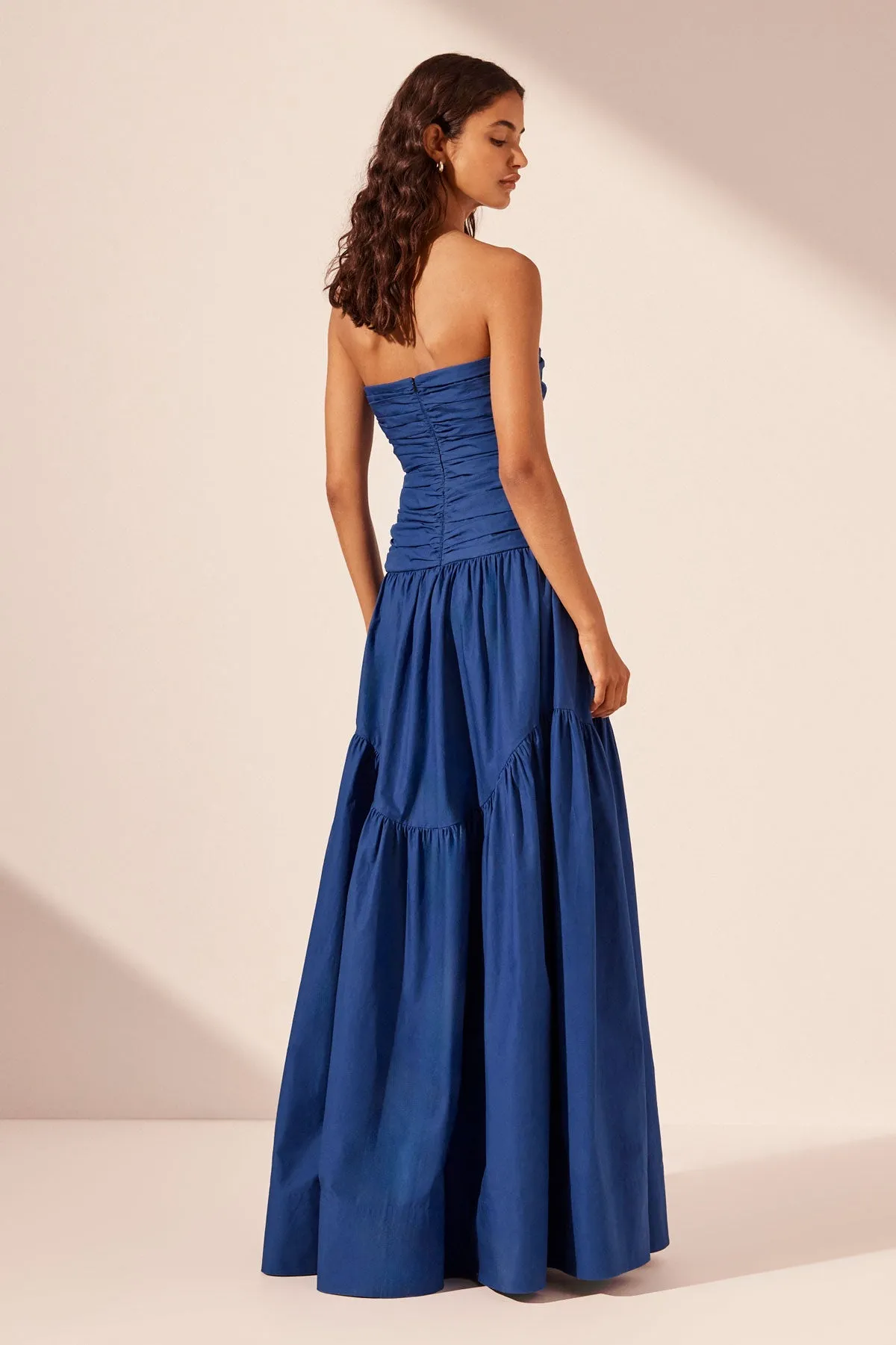 MAIORI CONTOUR RUCHED MAXI DRESS - AZURE sold by Shona Joy product image thumbnail 5