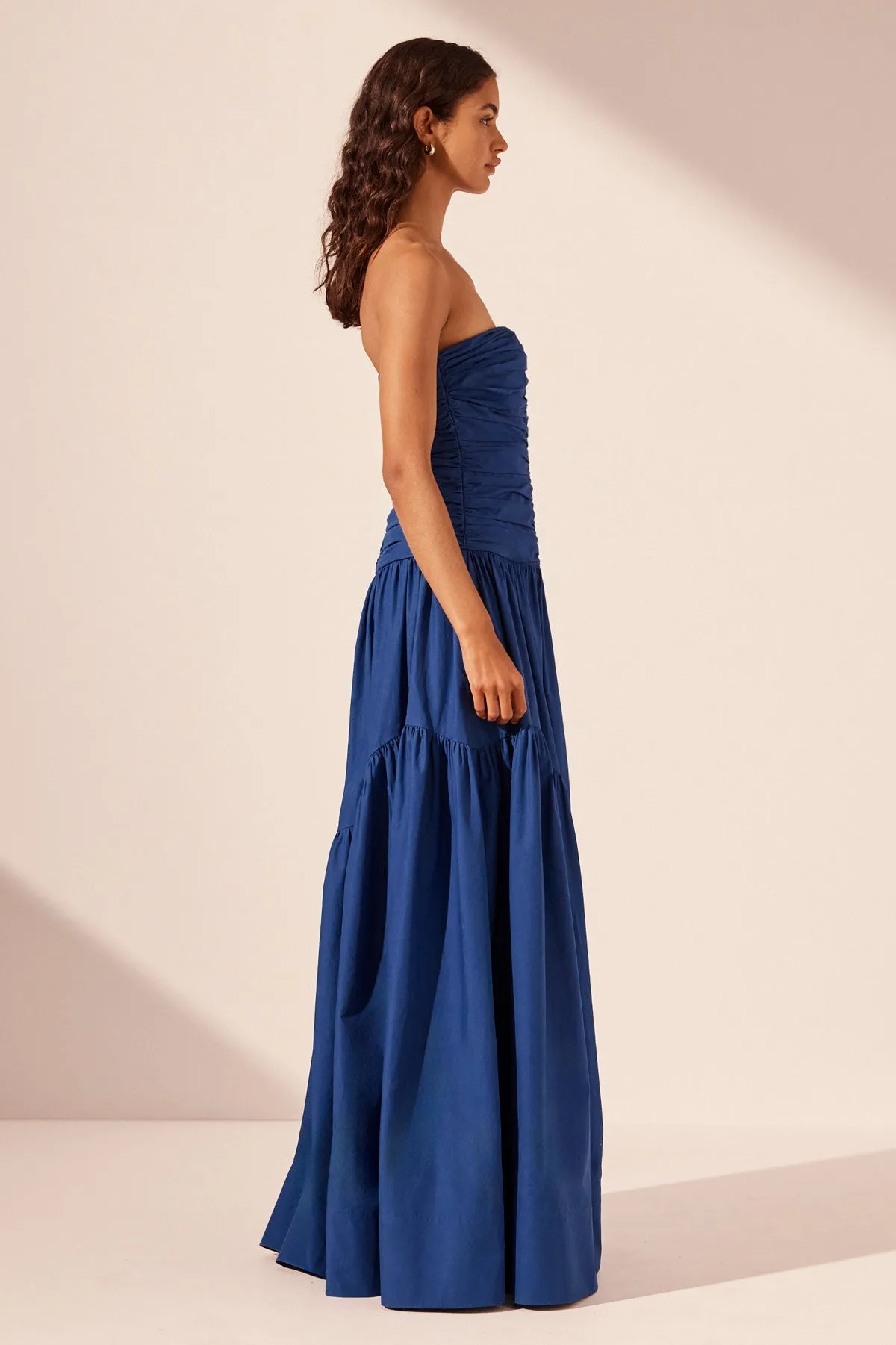 MAIORI CONTOUR RUCHED MAXI DRESS - AZURE sold by Shona Joy product image thumbnail 4