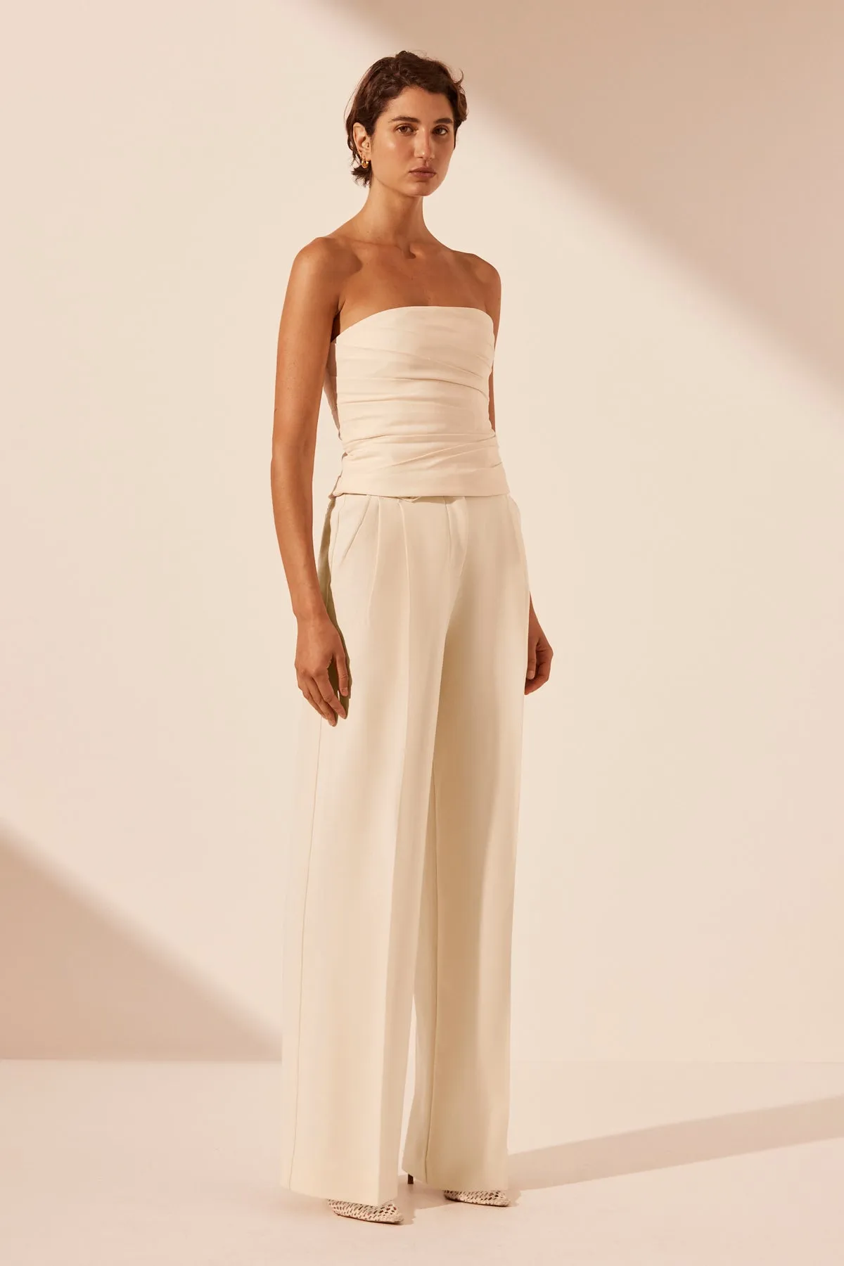 LANI STRAPLESS DRAPED BODICE - RICE sold by Shona Joy product image thumbnail 2