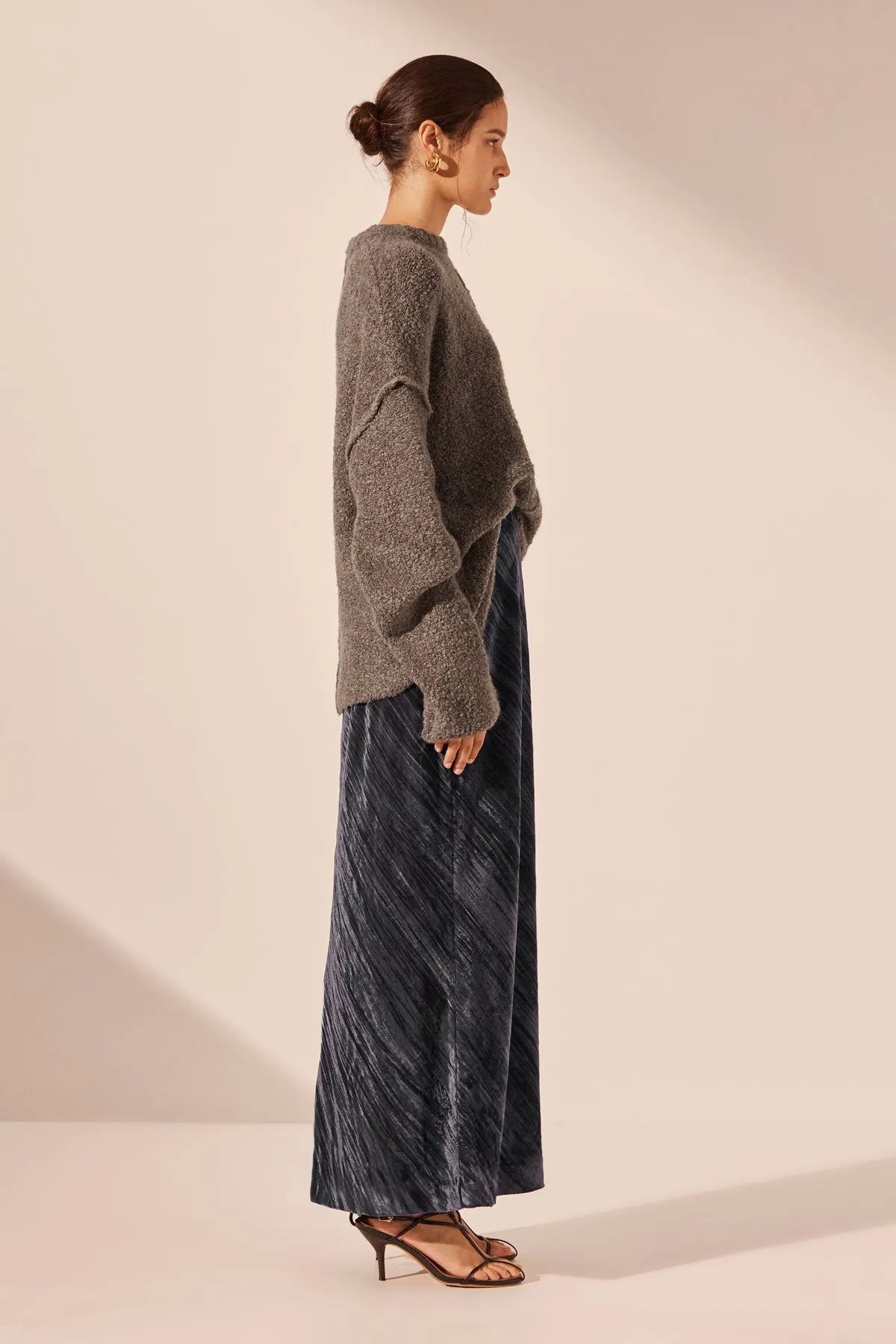 HOLLI BIAS CUT MAXI SKIRT - DARK ASH sold by Shona Joy product image thumbnail 3