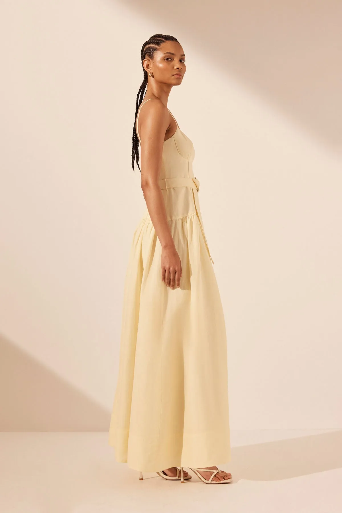 LIMON PANELLED BUSTIER MAXI DRESS | Parallel