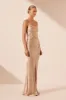 LA LUNE LACE BACK MAXI DRESS - GOLD sold by Shona Joy
