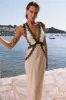 CAMILLE LACE CROSS BACK MIDI DRESS - CREAM/BLACK sold by Shona Joy