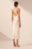 CAMILLE LACE CROSS BACK MIDI DRESS - CREAM/BLACK sold by Shona Joy