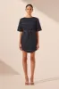 RITA PATCH POCKET MINI DRESS - DEEP INDIGO sold by Shona Joy