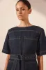 RITA PATCH POCKET MINI DRESS - DEEP INDIGO sold by Shona Joy