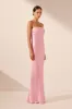 LA LUNE STRAPLESS RUCHED BODICE MAXI DRESS - PEONY sold by Shona Joy