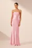 LA LUNE STRAPLESS RUCHED BODICE MAXI DRESS - PEONY sold by Shona Joy