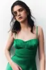 LANA CORDED RUCHED MIDI DRESS - TREE GREEN sold by Shona Joy