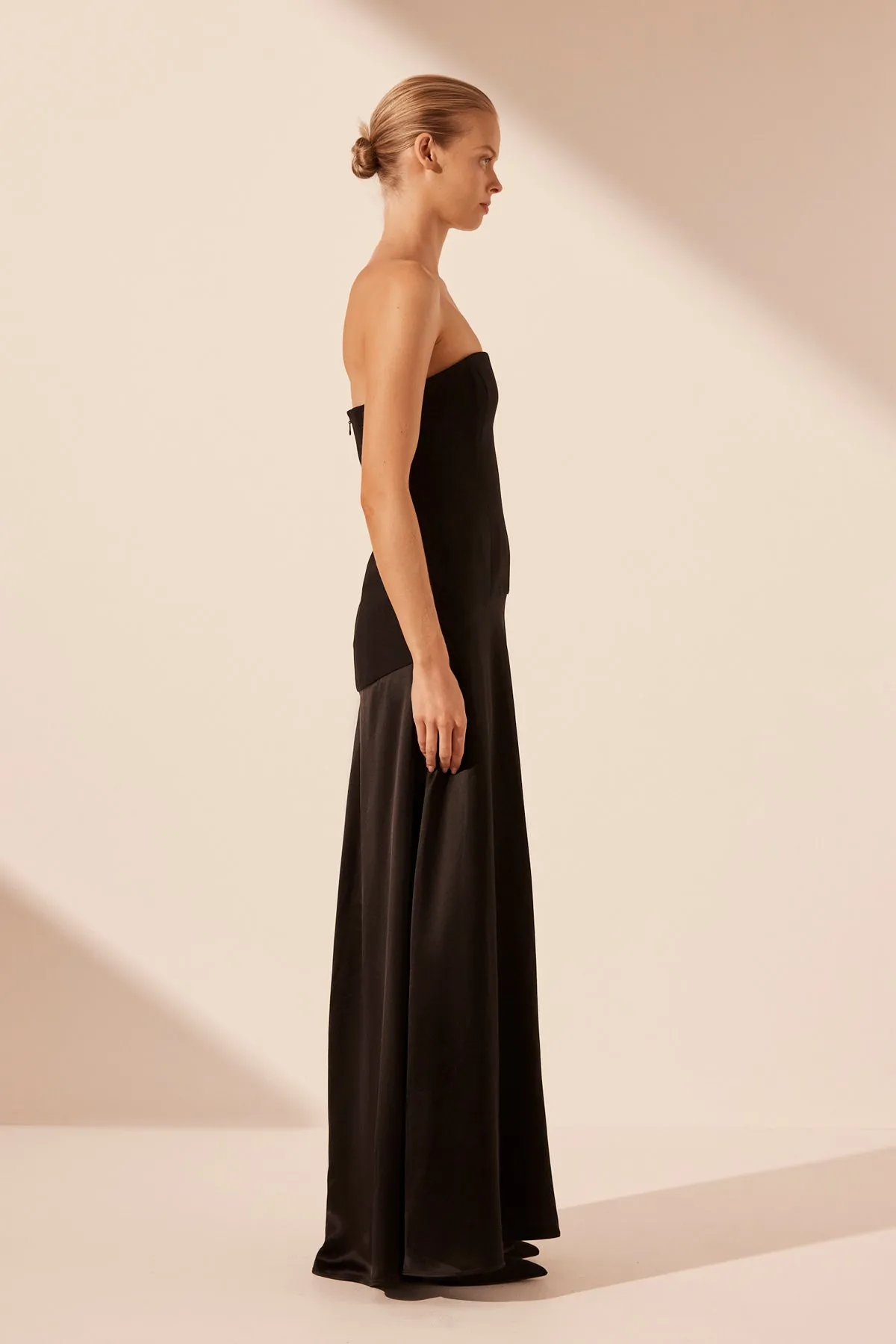 ADRI STRAPLESS PANELLED MAXI DRESS - BLACK sold by Shona Joy product image thumbnail 3