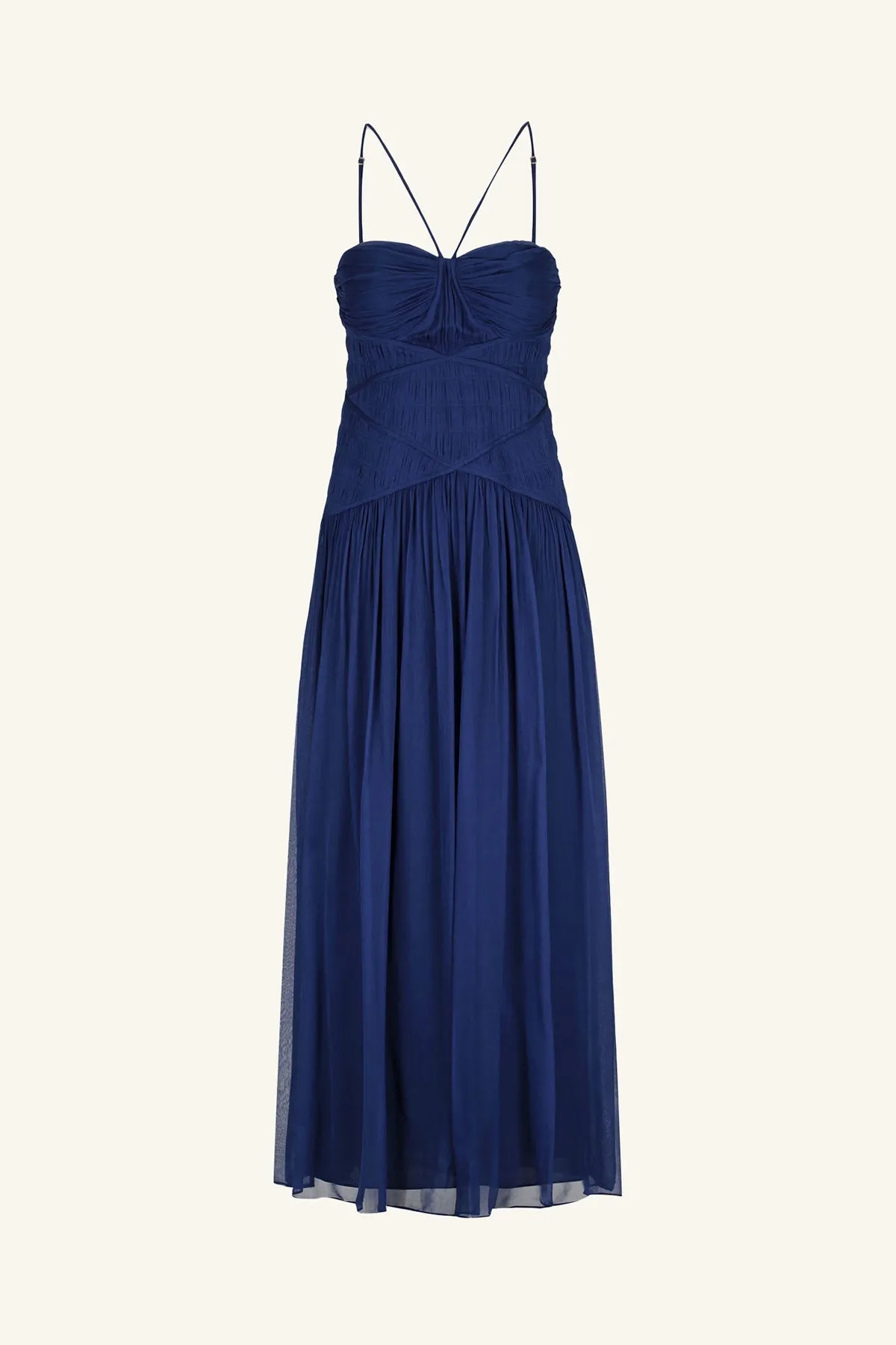 ISOLA RUCHED BODICE MIDI DRESS - TYRRHENIAN BLUE sold by Shona Joy product image thumbnail 5