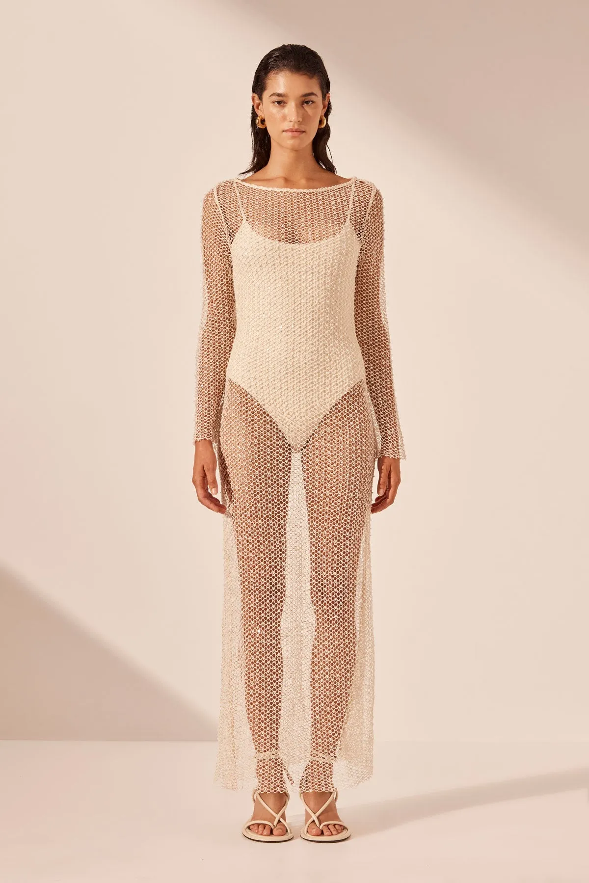 KIARA LONG SLEEVE SHEER MAXI DRESS sold by Shona Joy product image thumbnail 2