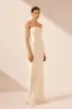 LA LUNE STRAPLESS RUCHED BODICE MAXI DRESS - CREAM sold by Shona Joy