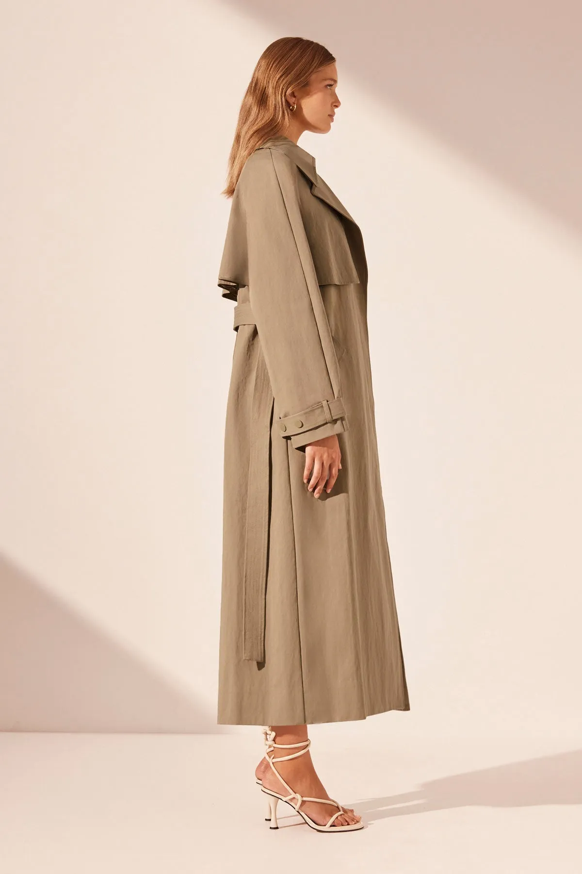 KAI RELAXED TRENCH COAT - GREY KHAKI sold by Shona Joy product image thumbnail 5