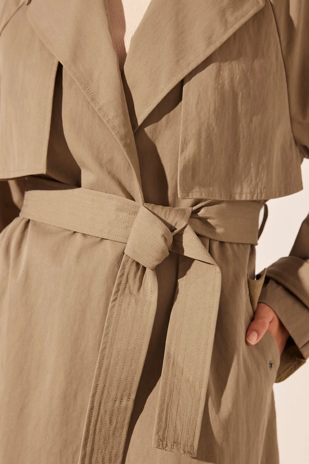 KAI RELAXED TRENCH COAT - GREY KHAKI sold by Shona Joy product image thumbnail 3