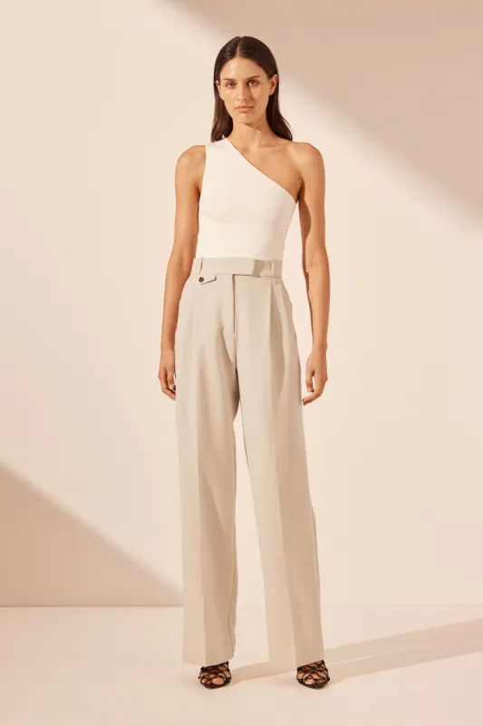 BASIC ONE SHOULDER TOP - IVORY sold by Shona Joy