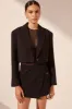 AMURA CROP BLAZER - BLACK sold by Shona Joy