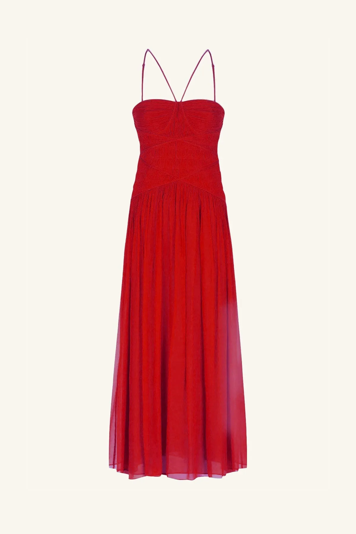 MARGOT RUCHED BODICE MIDI DRESS - SAILOR RED sold by Shona Joy product image thumbnail 5