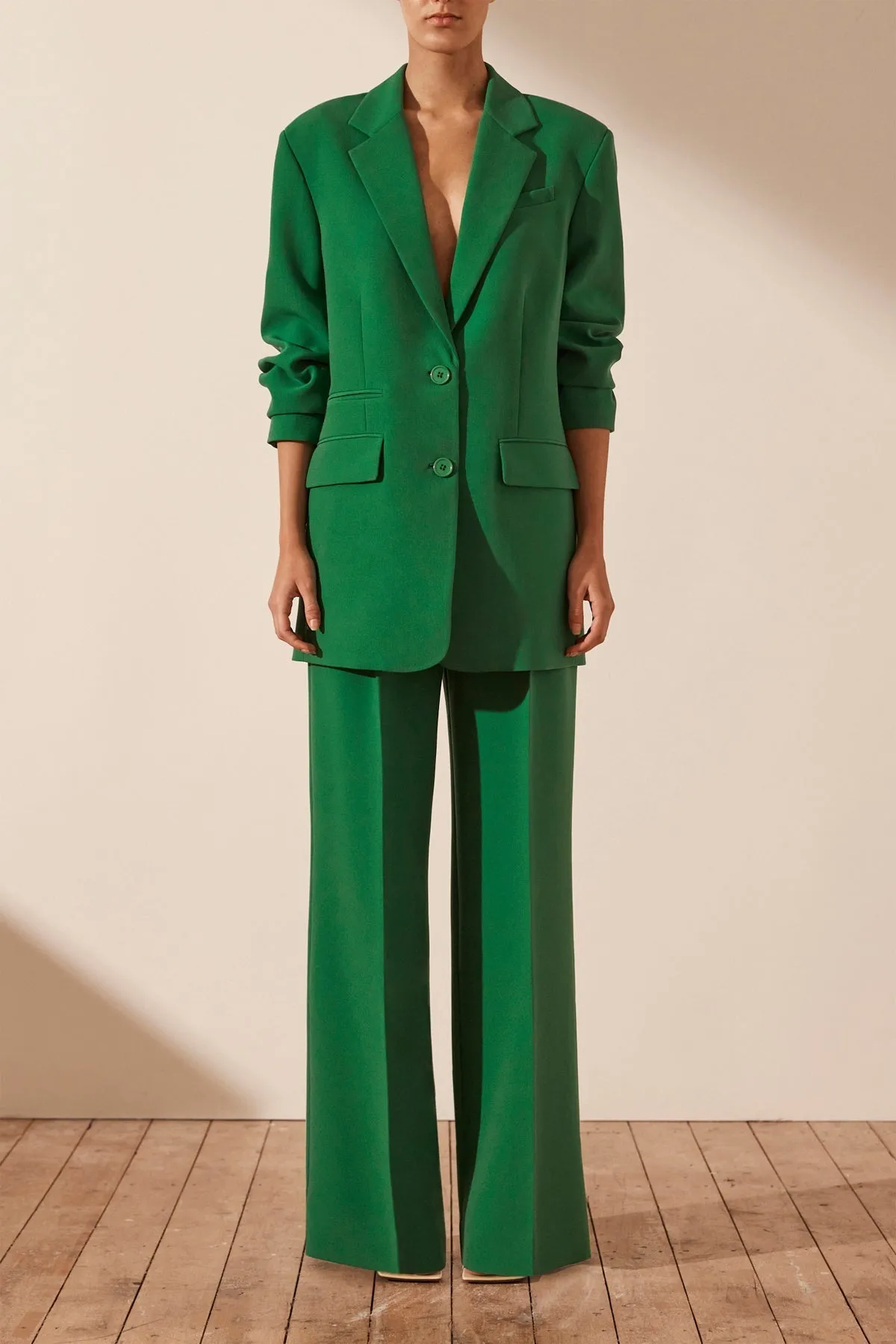 IRENA OVERSIZED BLAZER - TREE GREEN sold by Shona Joy product image thumbnail 5