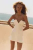 AMURA STRAPLESS BUTTON UP MINI DRESS - CREAM sold by Shona Joy