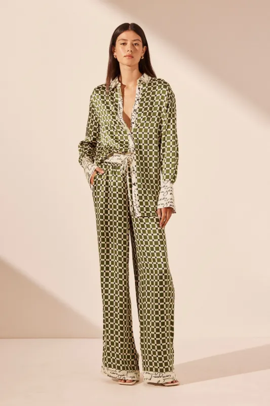 KAHLO SILK CONTRAST RELAXED SHIRT sold by Shona Joy