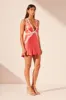 CAMILLE LACE CROSS BACK MINI DRESS - POPPY RED/IVORY sold by Shona Joy
