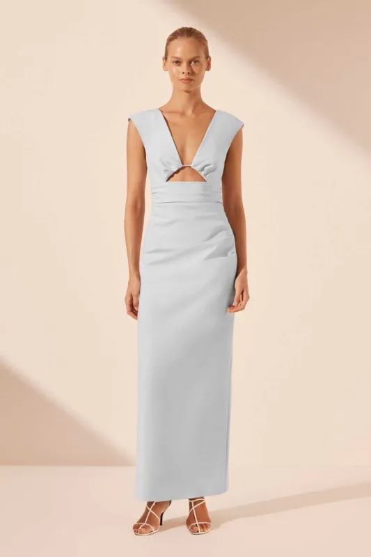 LANI PLUNGED CUT OUT MAXI DRESS - SKY sold by Shona Joy