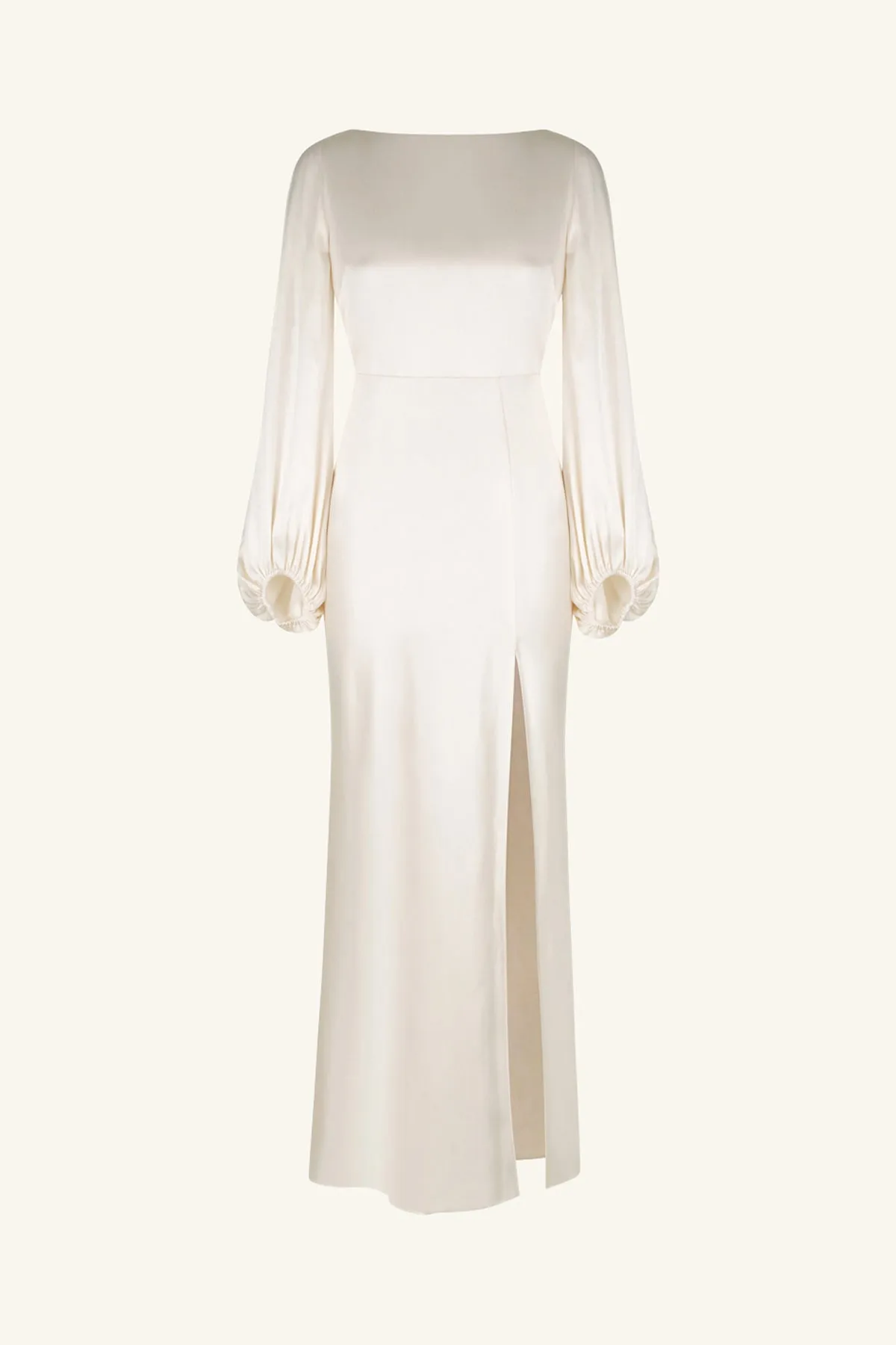 LA LUNE BALLOON SLEEVE BACKLESS MIDI DRESS - CREAM sold by Shona Joy product image thumbnail 5
