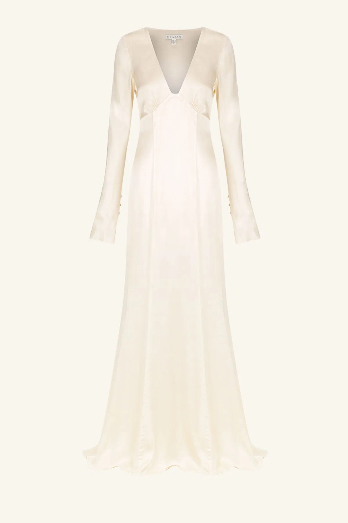 LA LUNE PLUNGED PANELLED MAXI DRESS - CREAM sold by Shona Joy product image thumbnail 5