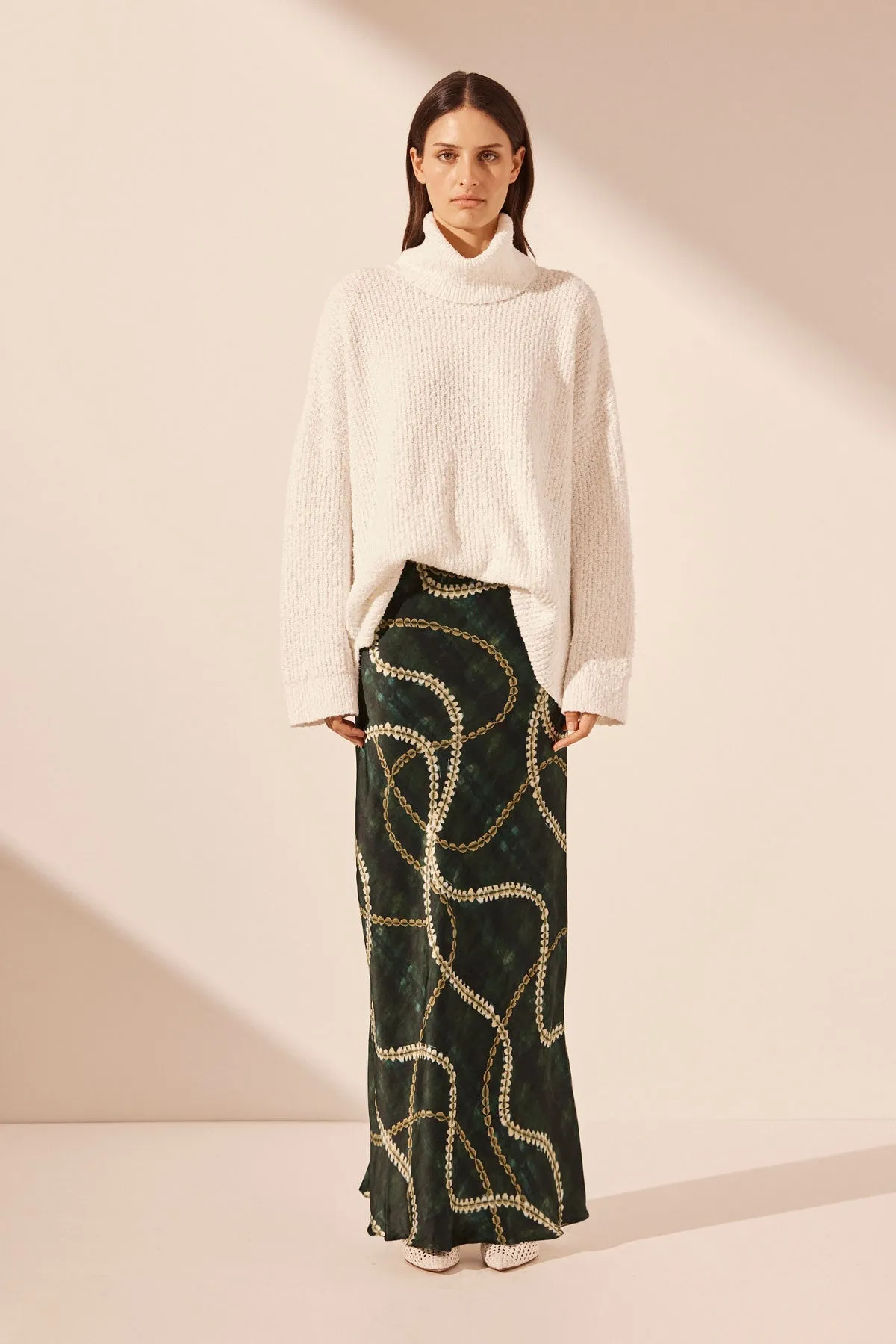 VAIANA ROLL NECK JUMPER - IVORY sold by Shona Joy