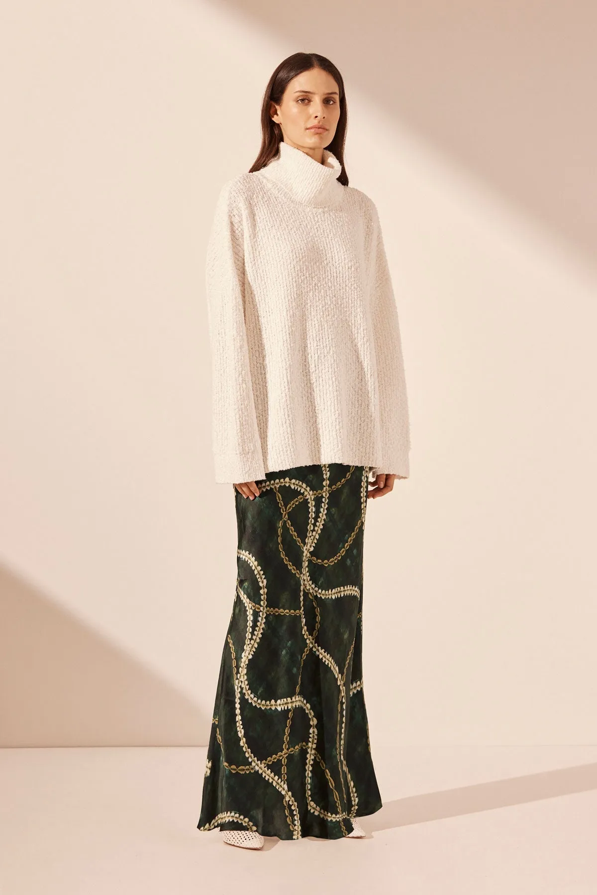 VAIANA ROLL NECK JUMPER - IVORY sold by Shona Joy product image thumbnail 3