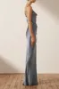 LA LUNE BIAS COWL MAXI DRESS - BLUE SMOKE sold by Shona Joy