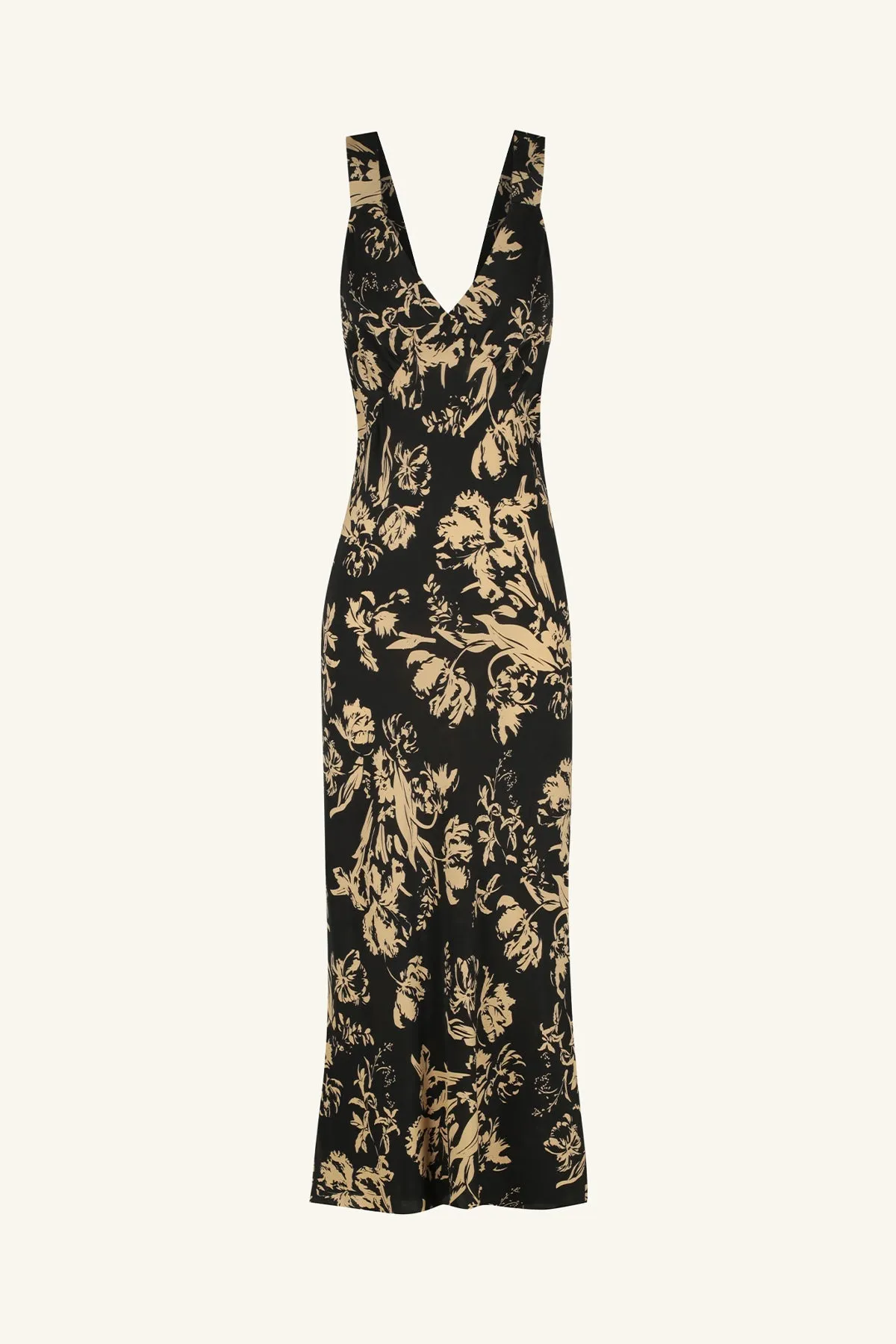 DAWN SILK PLUNGED MIDI DRESS sold by Shona Joy product image thumbnail 5