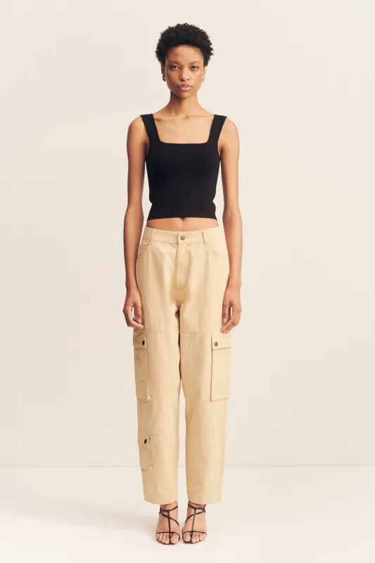 ARIANA CARGO TAPERED PANT - SAND sold by Shona Joy
