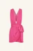 ISOLA PLUNGED CROSS BACK MINI DRESS - IBIS ROSE sold by Shona Joy
