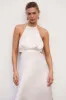 MILO RUCHED OPEN BACK HALTER MIDI DRESS - COCONUT sold by Shona Joy
