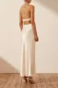 MILO RUCHED OPEN BACK HALTER MIDI DRESS - COCONUT sold by Shona Joy