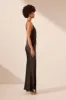 LETICIA SILK LACE SPLIT MAXI DRESS - BLACK sold by Shona Joy