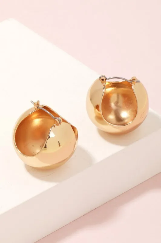 Metallic Sphere Hoop Earrings sold by Shop Stevie